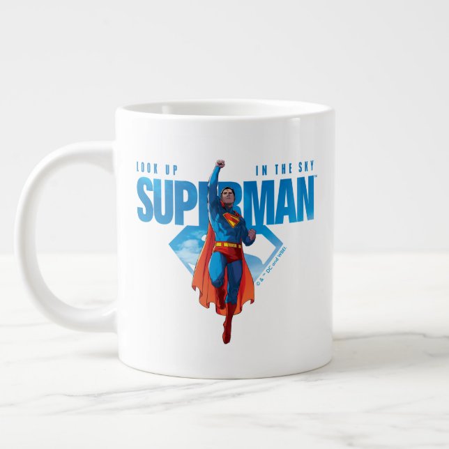 Look Up It’s Superman Large Coffee Mug (Left)