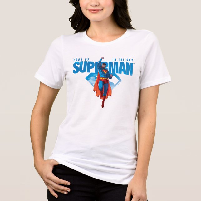 Look Up It’s Superman Tri-Blend Shirt (Front)