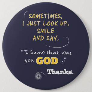 Look Up Smile Thank you God Buttons Christian