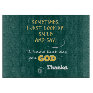 Look Up Smile Thanks God Glass Cutting Boards