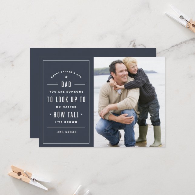 Look Up To Father's Day Card (Front/Back In Situ)