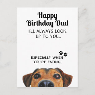 Look Up To You Funny Happy Birthday Dad Postcard
