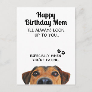Look Up To You Funny Happy Birthday Mum Postcard