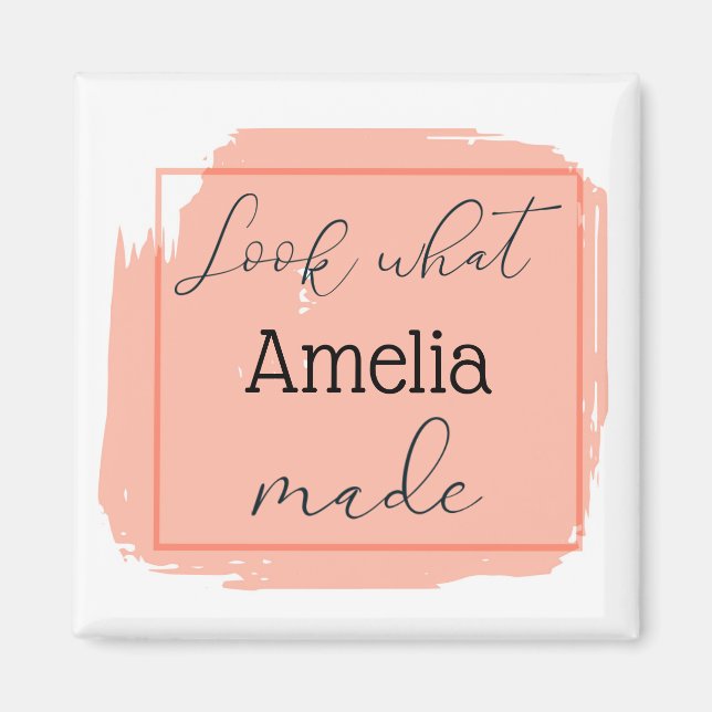Look What I Made Personalised  Magnet (Front)