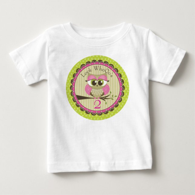 Look Who Owl Birthday Tshirt (Front)