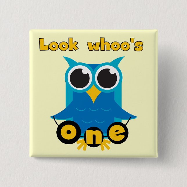 Look Whoo's 1 Tshirts and Gifts 15 Cm Square Badge (Front)