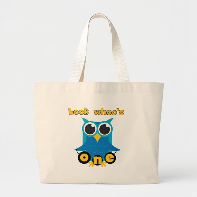 Look Whoo's 1 Tshirts and Gifts Large Tote Bag (Front)