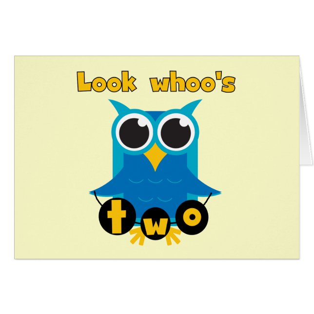 Look Whoo's 2 Birthday Tshirts and Gifts (Front Horizontal)