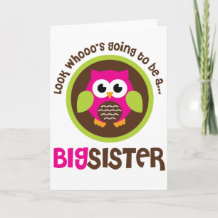 Look Whoos Going to be a Big Sister Owl Announcement
