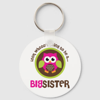 Look Whoos Going to be a Big Sister Owl Key Ring