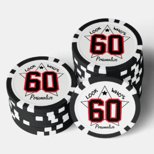 Look Who's 00   00th Birthday - Personalise Poker Chips