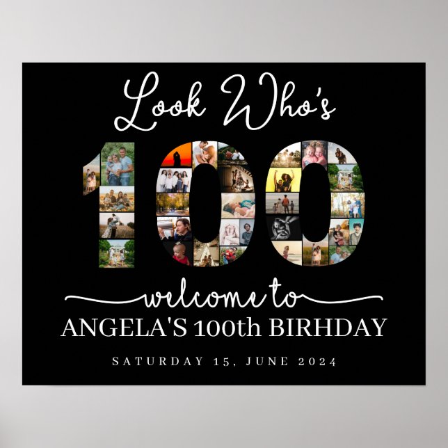 look who's 100 milestone 100th birthday photos poster (Front)