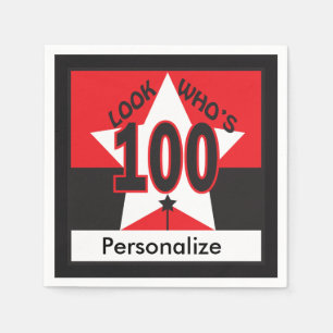 Look Who's 100 Years Old 100th Birthday Napkin