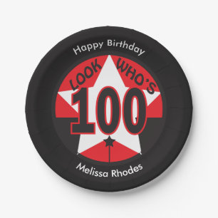 Look Who's 100 Years Old 100th Birthday Paper Plate