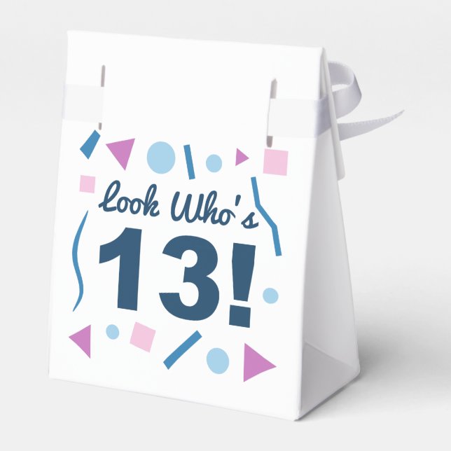 Look Who's 13 Favour Box (Back Side)