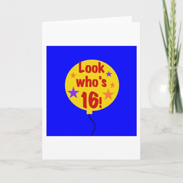 Look Who's 16 Card (Front)