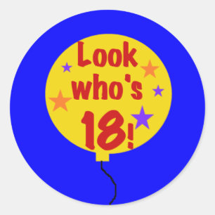 Look Who's 18 Classic Round Sticker