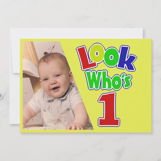 Look Who's 1/ Birthday Invitation (Front)