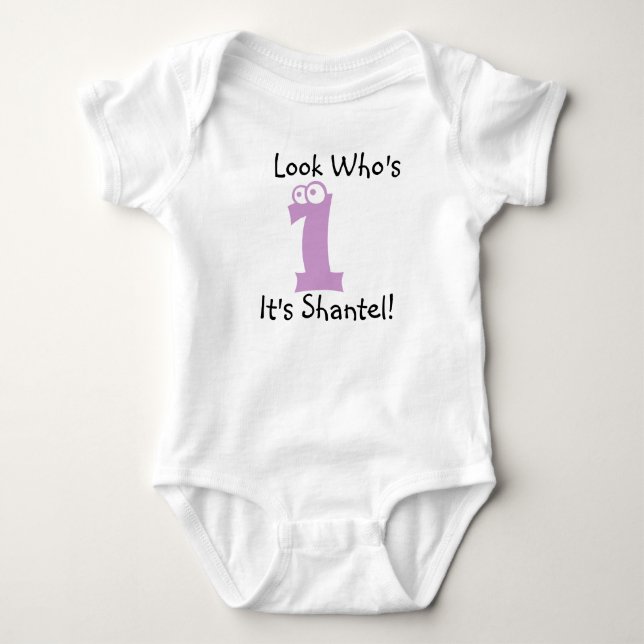 Look Who's 1 Customisable Birthday Tshirt (Front)