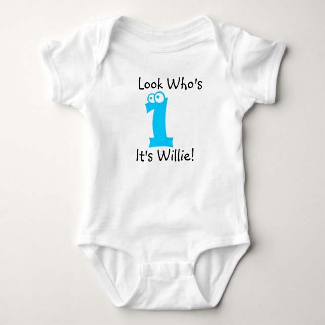 Look Who's 1 Customisable Birthday Tshirt (Front)