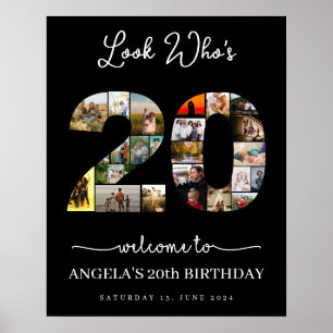 look who's 20 years old today birthday photos poster