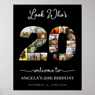 look who's 20 years old today birthday photos poster