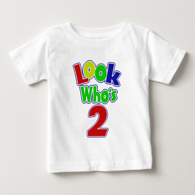 Look Who's 2/ Custom Name Baby T-Shirt (Front)