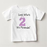 Look Who's 2 Customisable Birthday Tshirt