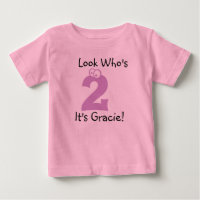 Look Who's 2 Customisable Birthday Tshirt