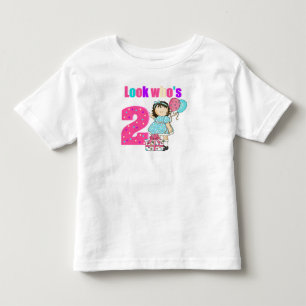 Look who's 2 girl birthday toddler T-Shirt