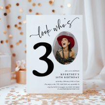 Look Who's 30! Modern Photo 30th Birthday