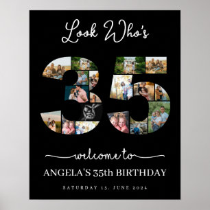 look who's 35 years old happy birthday poster