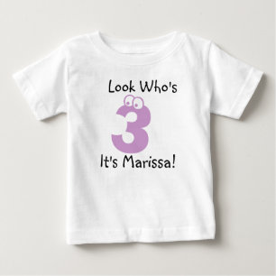 Look Who's 3 Customisable Birthday Tshirt