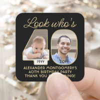 Look Who's 40 Black & Gold Birthday Party 2 Photo