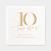 Look Who's 40 Funny Simple 40th Birthday