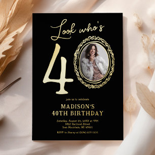 Look Who's 40 Photo Adult Birthday