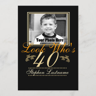 Look Who's 40 Photo Invitation
