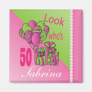Look Who's 50 50th Birthday Magnet