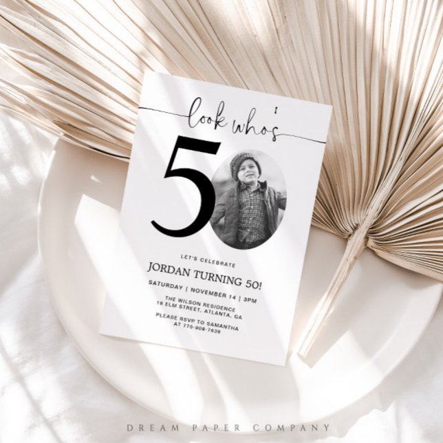 Look Who's 50 | Photo 50th Birthday Invite (Creator Uploaded)