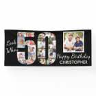 Look Who's 50 Photo Collage Black 50th Birthday