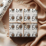 Look Who's 50! Photo Happy Birthday Wrapping Paper Sheet<br><div class="desc">Step into your 50s with a splash of character and fun! Our modern, personalised birthday wrapping paper puts the birthday star front and centre, replacing the zero in the cheeky 'Look who's 50' slogan! Perfectly customised with your loved one's name and a quirky hand-doodled border, this is not just wrapping...</div>