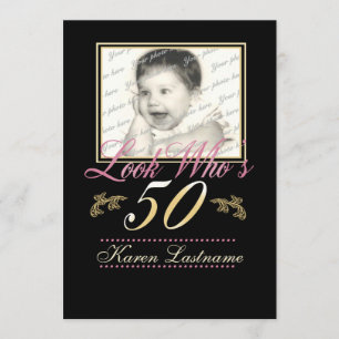 Look Who's 50 Photo Invitation