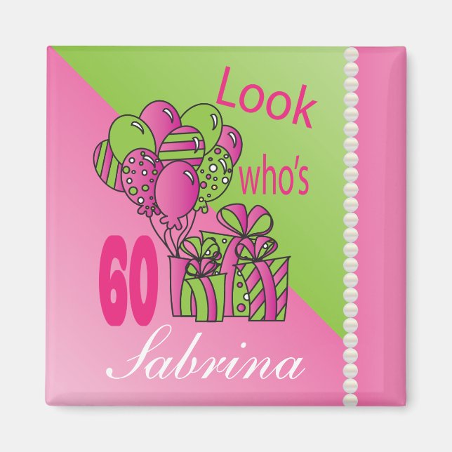 Look Who's 60 | 60th Birthday Magnet (Front)