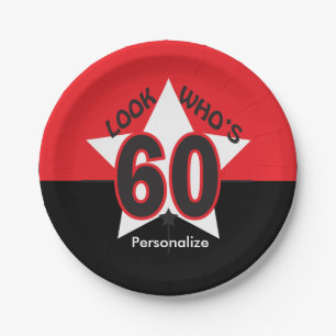 Look Who's 60   60th Birthday Paper Plate
