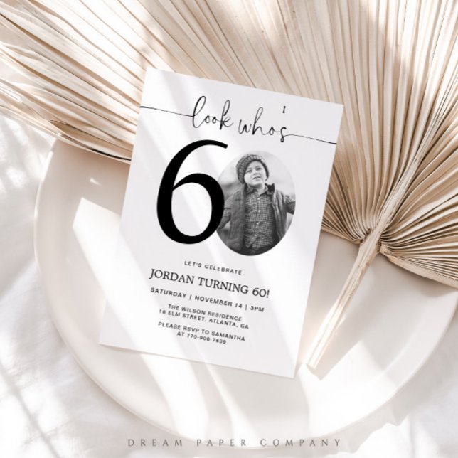 Look Who's 60 | Photo 60th Birthday Invite (Creator Uploaded)