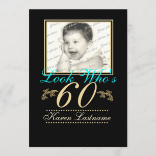Look Who's 60 Photo Invitation