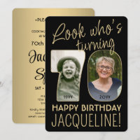 Look Who's 70 Black & Gold Birthday Party 2 Photo