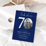 Look Who's 70 | Navy 70th Birthday Invite<br><div class="desc">Celebrate your milestone 70th birthday with timeless style using this navy blue Look Who’s 70 invitation! Featuring a sleek, modern design this blue invitation is perfect for those who prefer simplicity with a touch of elegance. Fully customizable, you can easily add your party details to create a personal and sophisticated...</div>