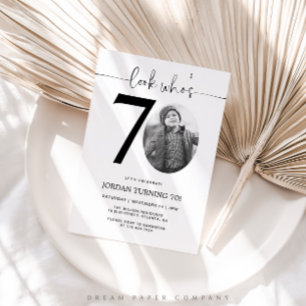 Look Who's 70   Photo 70th Birthday Invite