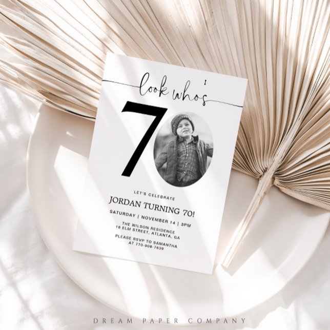 Look Who's 70 | Photo 70th Birthday Invite (Creator Uploaded)